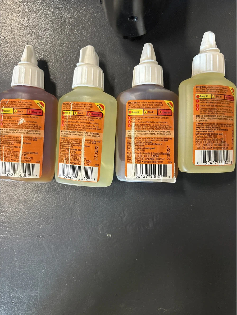 Gorilla Glue Variety Pack - 2 Original & 2 White (2 fl. oz. Each, 4-Pack)